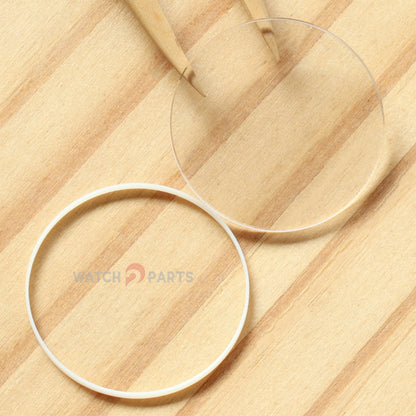 Round Flat Watch Sapphire Crystal&Gasket for Bvlgari B.Zero1 BZ35 35mm Glass