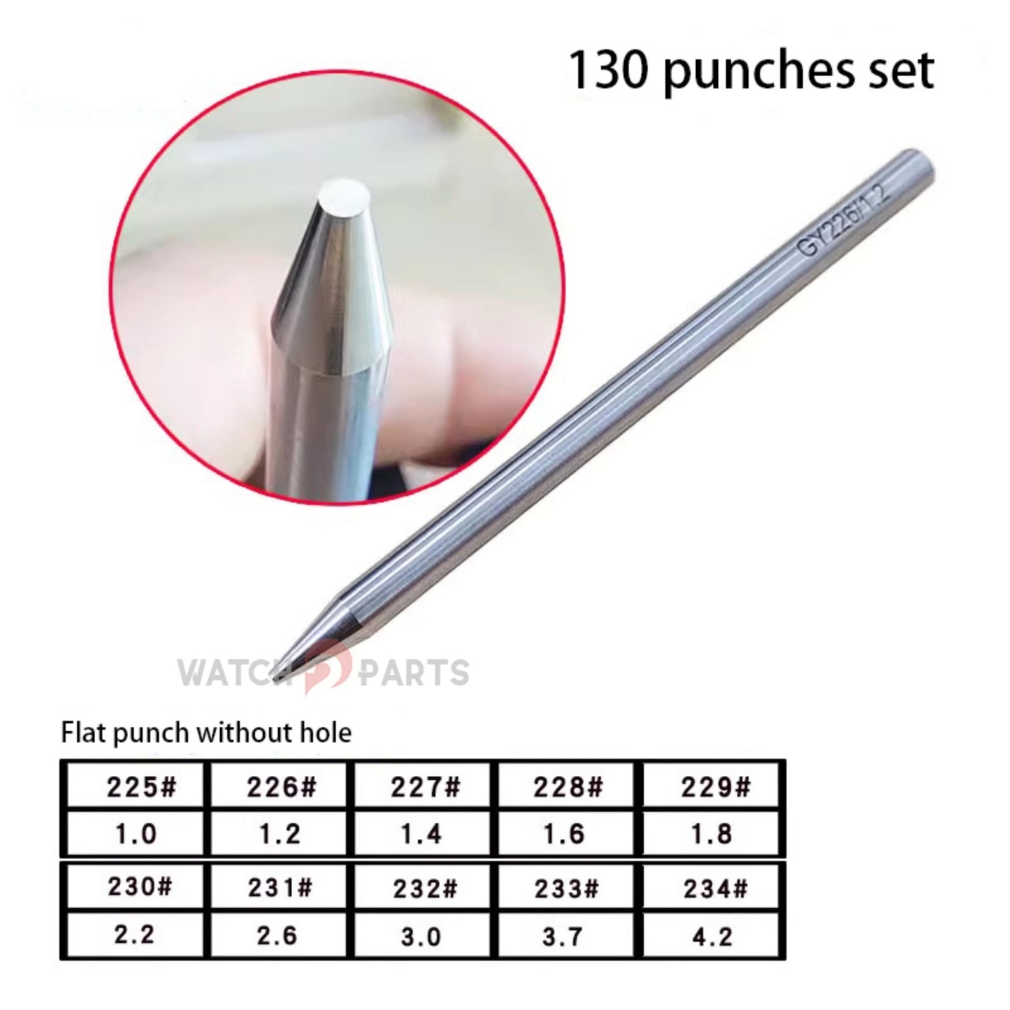 Professional Watchmaker Staking Set–Precision Punch&Anvil Bench Tool Kit for Pressing Hands&Balance Staffs&Gears&Rotor Bearing Screw