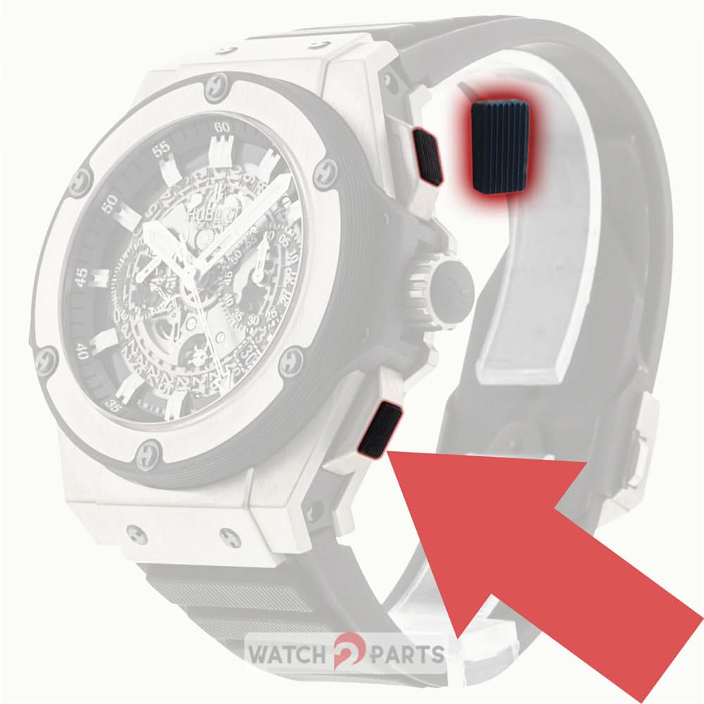 Regardez l'autocollant à bouton-poussoir pour Hublot King Power Unico Chronograph 701 Watch Pusher