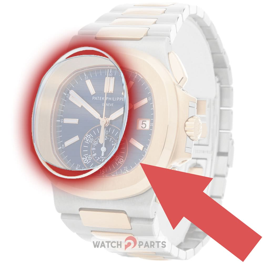 ساعة الياقوت مناسبة الزجاج الكريستالي لاتساق ل Patek Philippe Nautilus 5980