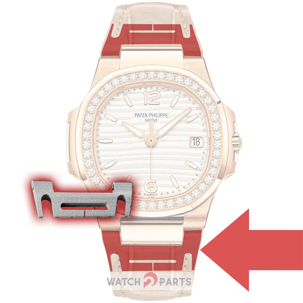 Guarda Inserto cinturino in pelle per Patek Philippe Nautilus 7010 Ladys 'Watch Band