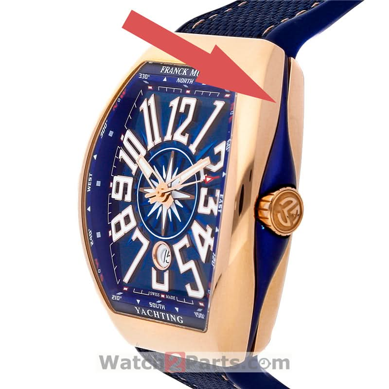 Aluminium Alloy Blue Border pour Franck Muller Vanguard Yachting FM V45 Watch Case Guard Pièces