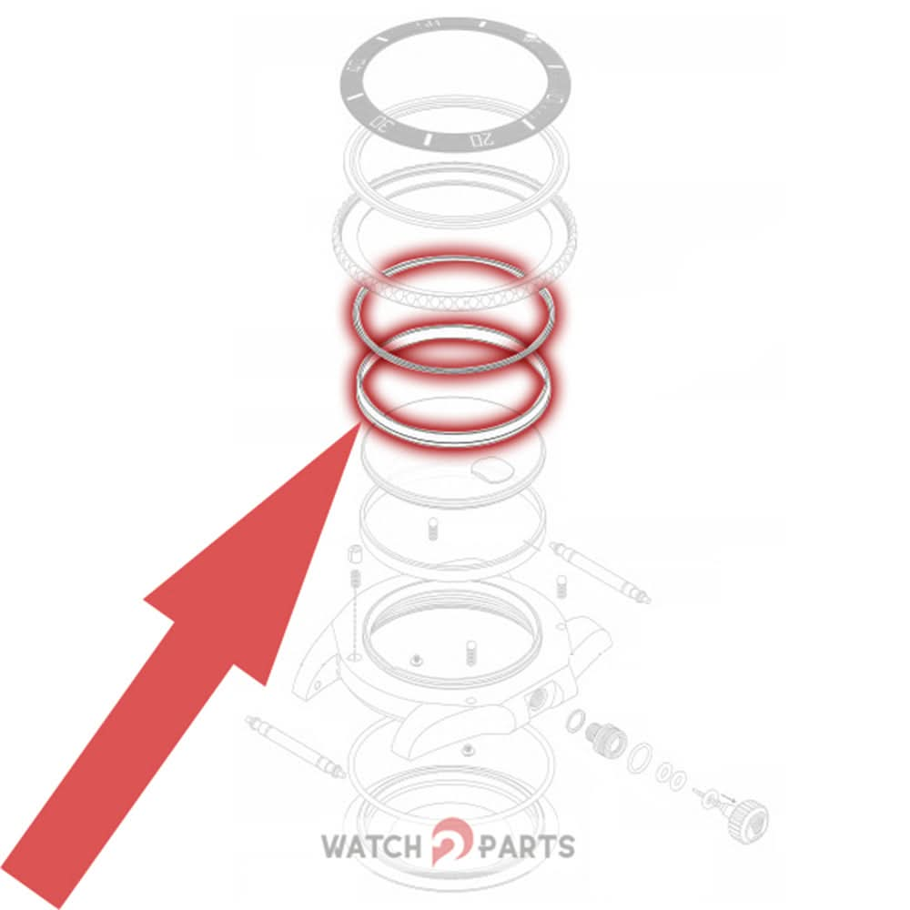 126610 Watch Glass Seal Washer حلقة مقاومة للماء لـ Rolex Supmariner 41mm Watch