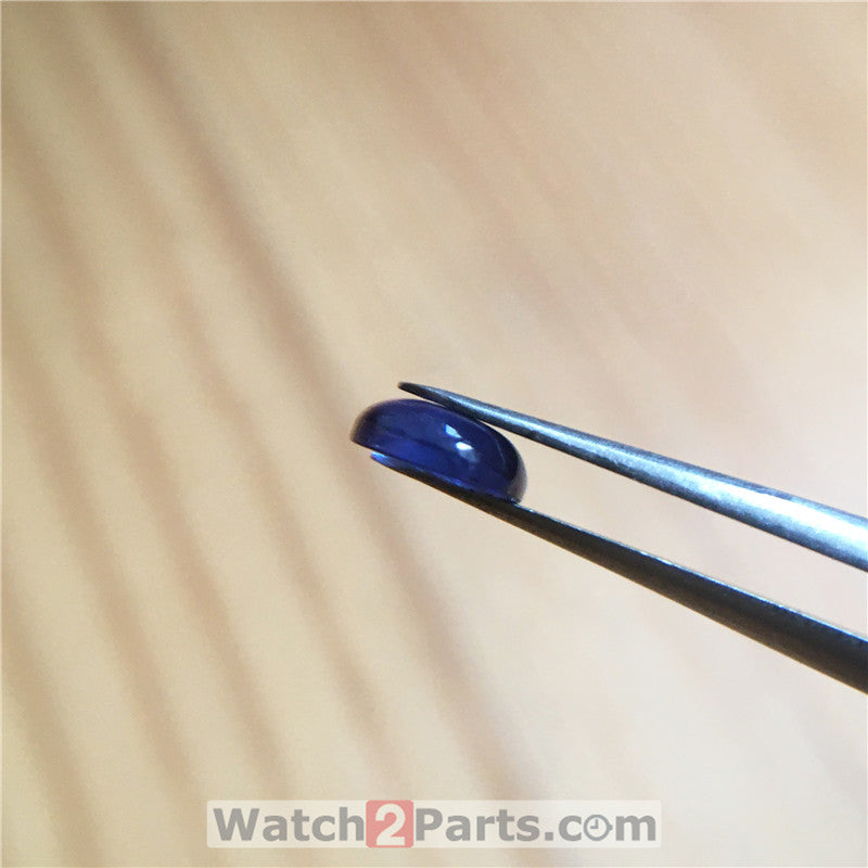 sapphire crystal (blue zircon) for Cartier Ballon Bleu watch crown parts - watch2parts