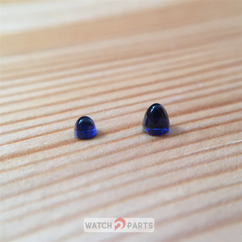 blue sapphire crystal for Cartier Rotonde 40mm watch crown parts - watch2parts