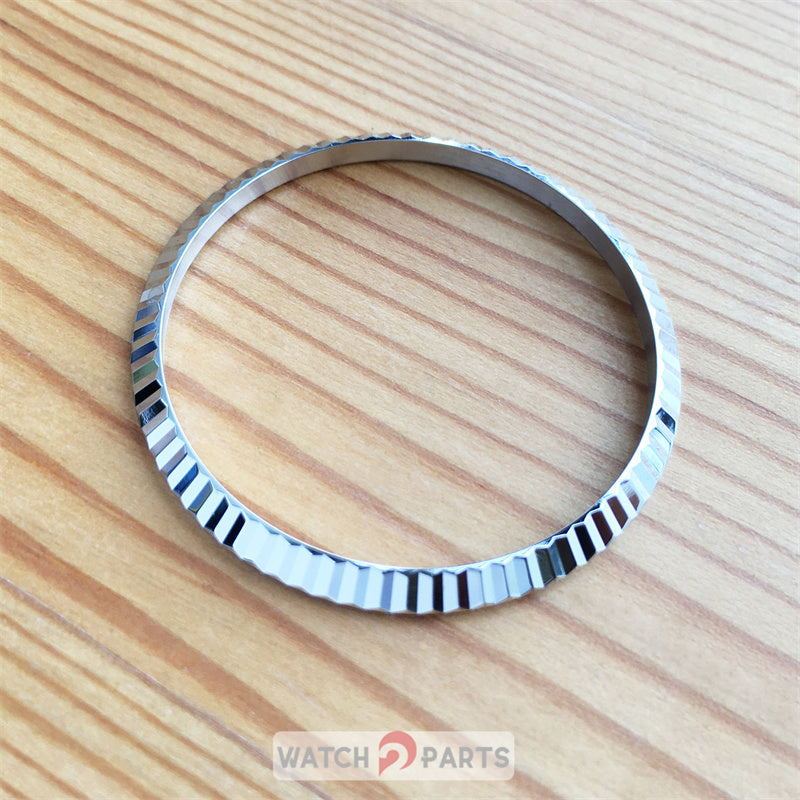steel engine Turn Fluted bezel insert dog toothed ring bezel pad for Rolex Datejust 36mm watch - watch2parts
