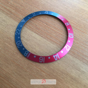 37.6mm retro aluminum blue&red Pepsi bezel for Rolex GMT 16710 watch - watch2parts