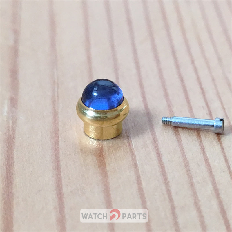 sapphire crystal screw pusher /push button for Cartier Pasha chronograph watch - watch2parts