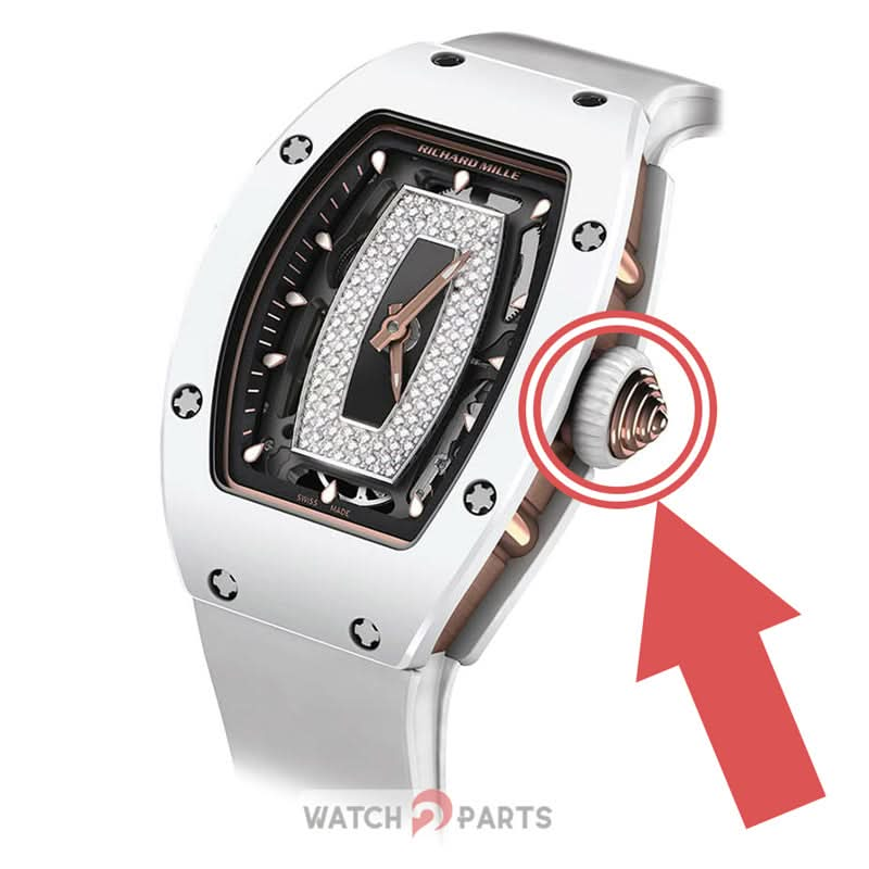 rubber watch crown ring for RM Richard Mille RM07 ladys' watch - watch2parts