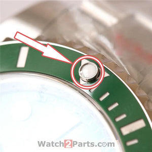 sapphire crystal glass cover for Rolex Submariner 116610 watch ceramic bezel luminous dot - watch2parts