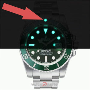 sapphire crystal glass Luminous beads for Rolex SUB Submariner 116610/126610 watch ceramic bezel - watch2parts