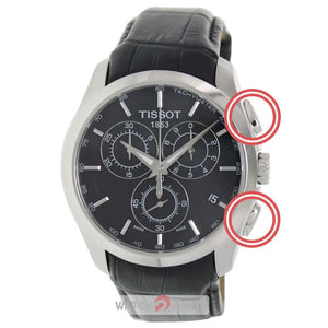 solid steel button pusher for Tissot T-Classic T035.617 Chronograph watch - watch2parts