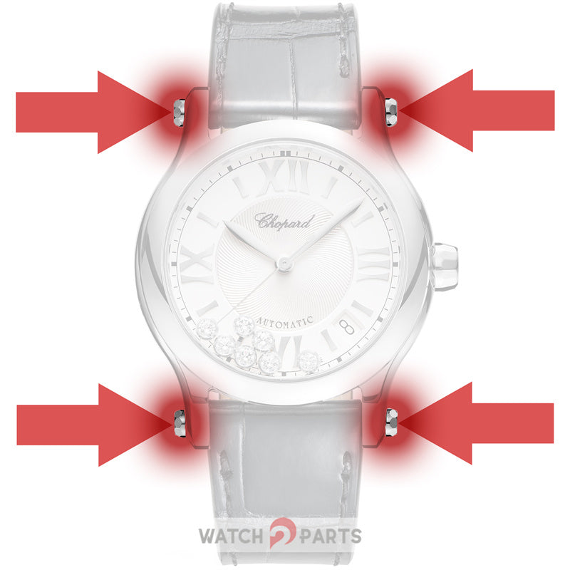 steel screw tube rivet ornaments for Chopard Happy Diamonds 36mm automatic watch - watch2parts