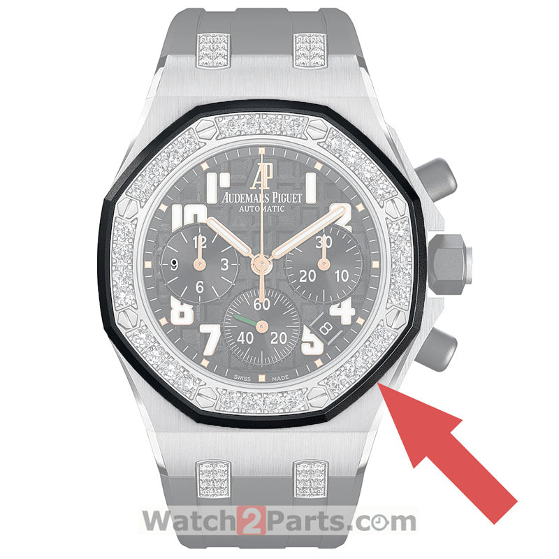 watch bezel overlap rubber ring for AP Audemars Piguet Royal Oak Offshore 37mm ladys watch bezels - watch2parts