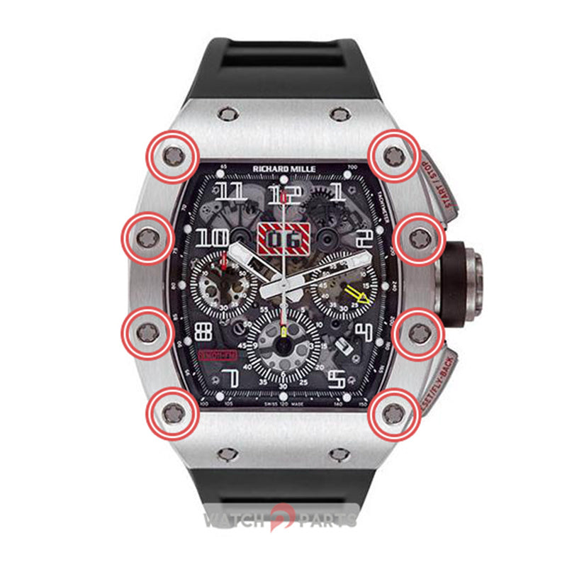 5 prongs RM watch bezel screw for Richard Mille watch bezel case back screws parts - watch2parts