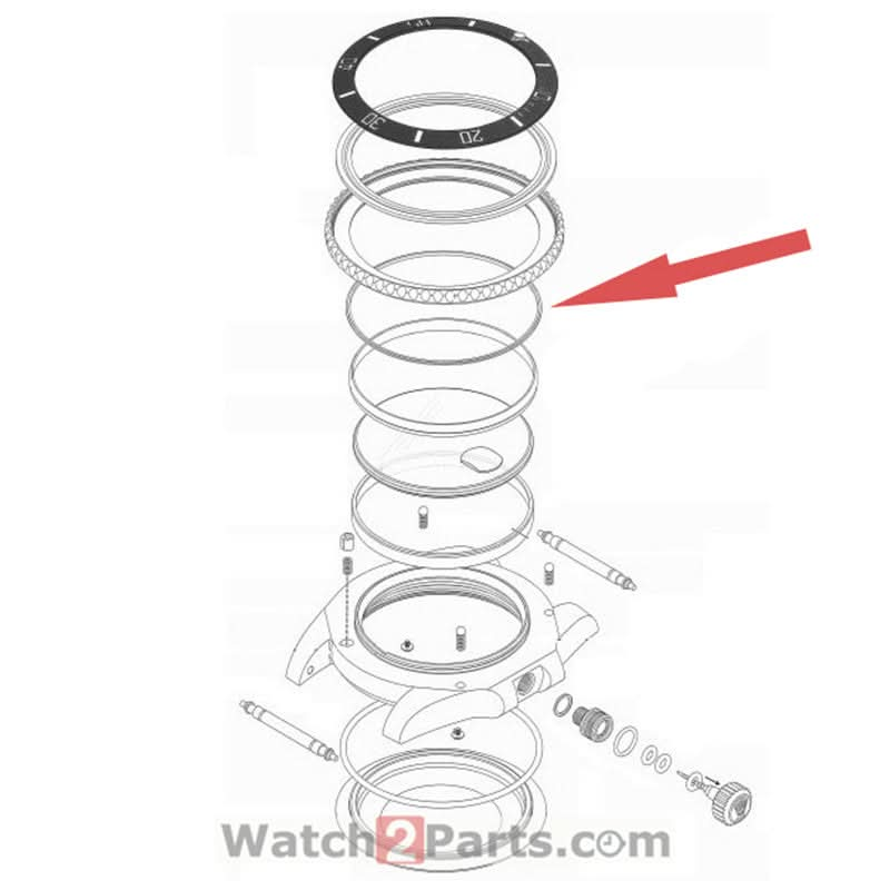 watch seal washer waterproof ring for Rolex Submariner/GMT 40mm watch 11661 - watch2parts