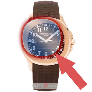 Sapphire watch glass for PP Patek Philippe Aquanaut Rose Gold Brown 5167R automatic watch - watch2parts