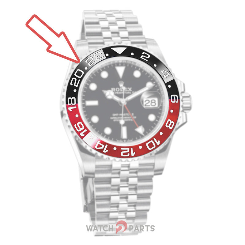 black red coke watch ceramic bezel for Rolex OYSTER PERPETUAL GMT-Master II automatic watch - watch2parts