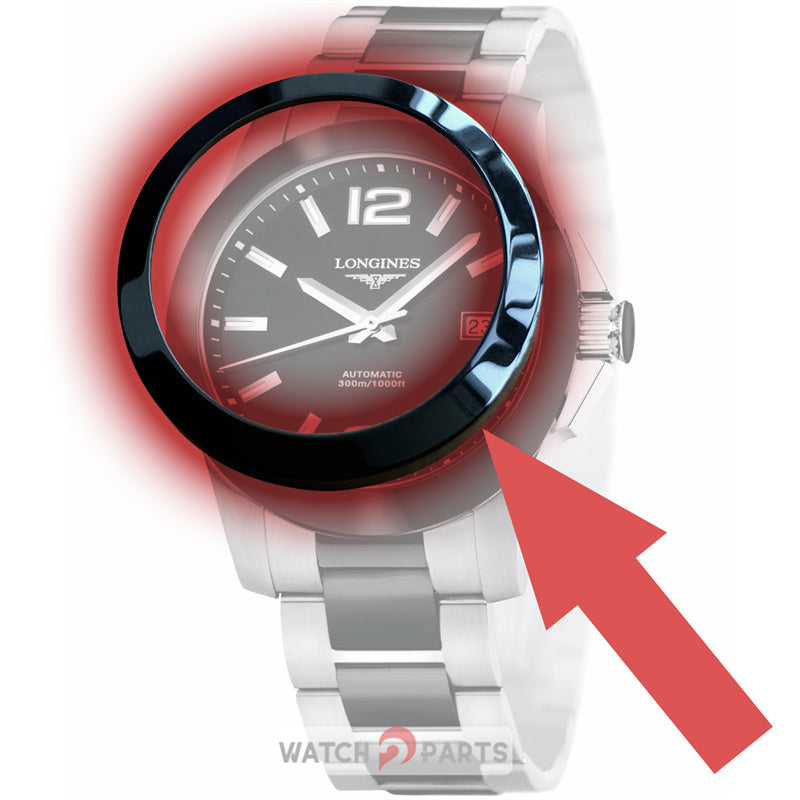 L3.657 ceramic watch bezel for Longines Conquest Men's 41mm Ceramic watch - watch2parts