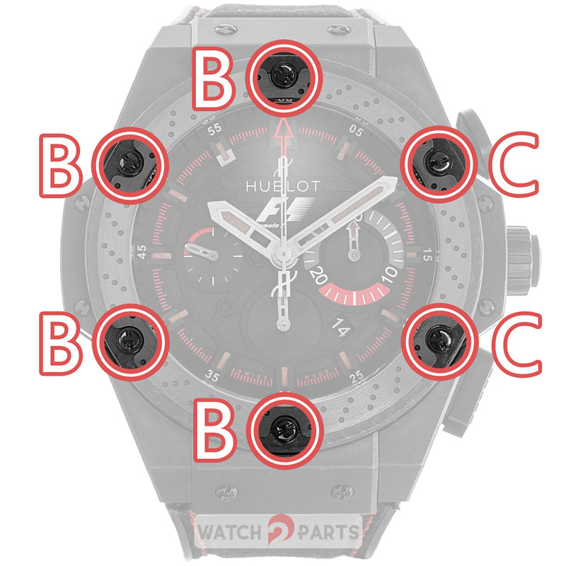 watch bezel H screw for HUB Hublot King Power F1 703/710 watch - watch2parts