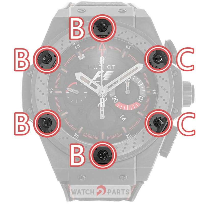 watch bezel H screw for HUB Hublot King Power F1 703/710 watch - watch2parts