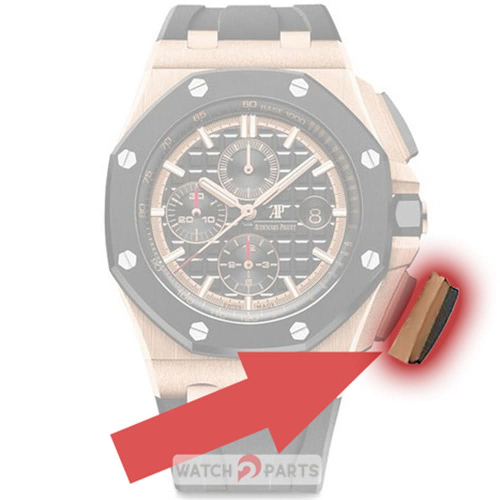 18K rose gold pusher for AP Audemars Piguet ROO Royal Oak Offshore 44mm Chronograph watch - watch2parts