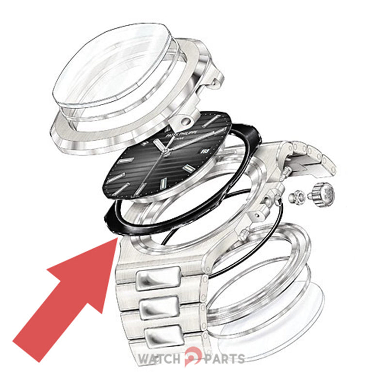 watch rubber waterproof ring gasket seal washers for Patek Philippe PP Nautilus 3800 watch bezel - watch2parts