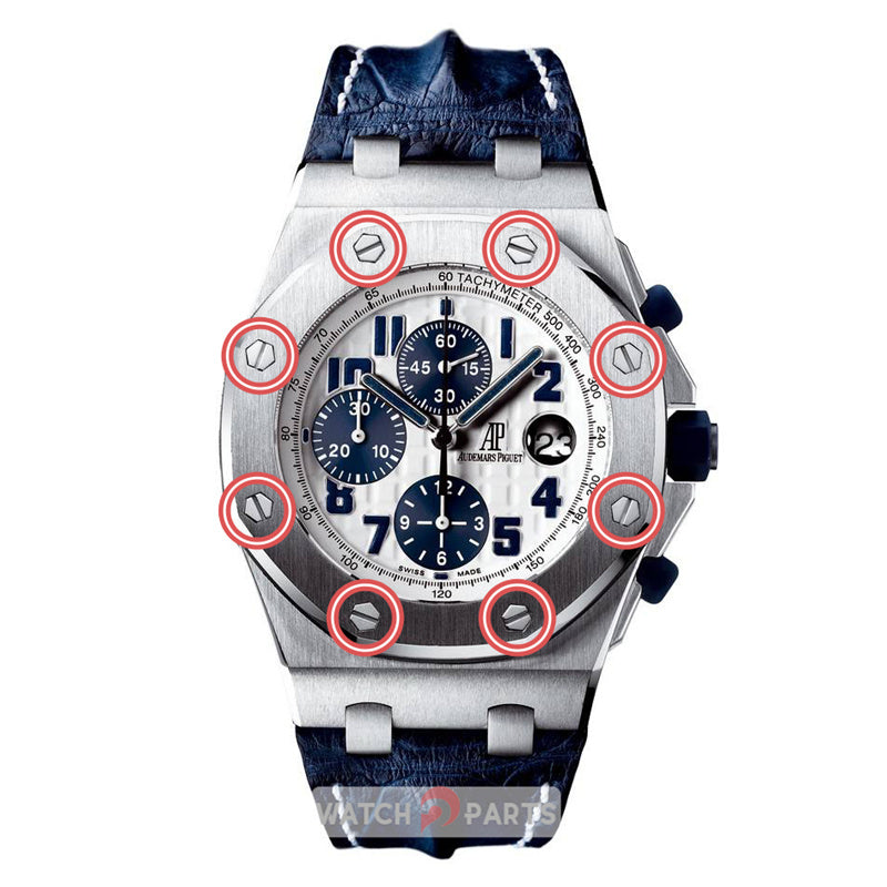 watch case screw set for Audemars Piguet AP Royal Oak Offshore 42mm chronograph watch bezel / case back screw 26470 25940 - watch2parts