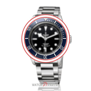 Luminous aluminum watch bezel insert for Tudor Heritage Black Bay Bronze automatic watch - watch2parts