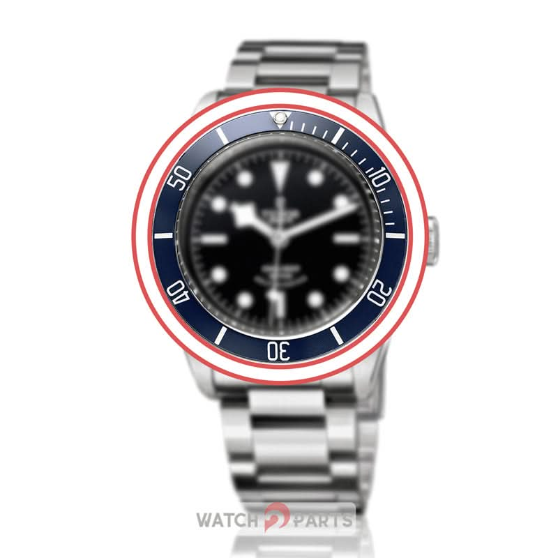 Luminous aluminum watch bezel insert for Tudor Heritage Black Bay Bronze automatic watch - watch2parts